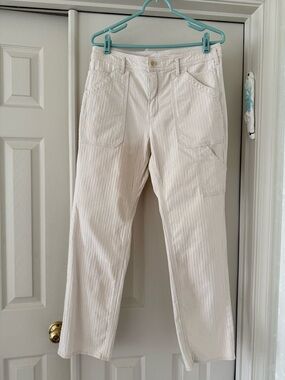 Anthropologie Off-White/Tan High-Rise Pants